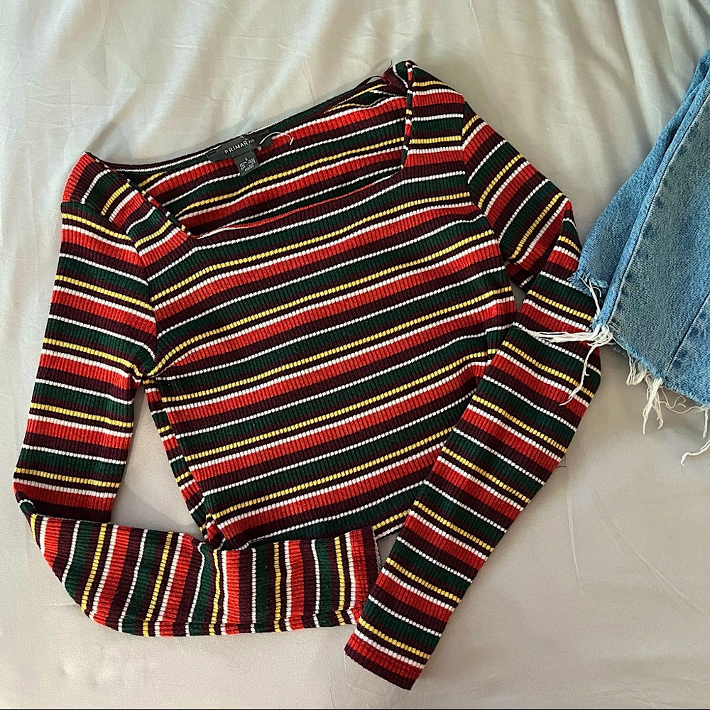 Primark Square Neck Long Sleeve Shirt